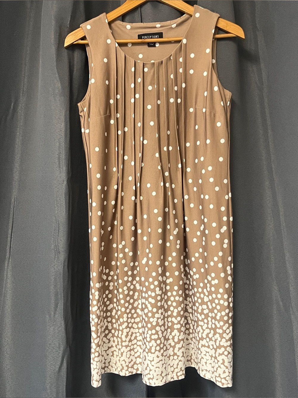 Perceptions Dress with White Polka Dots petite small